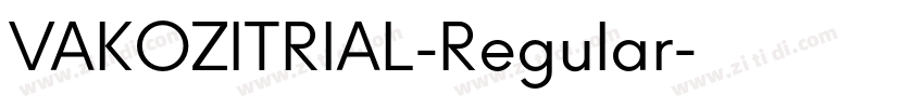 VAKOZITRIAL-Regular字体转换 VAKOZITRIAL-Regular字体转换