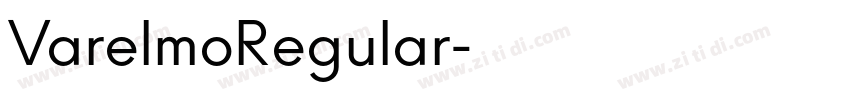 VarelmoRegular字体转换