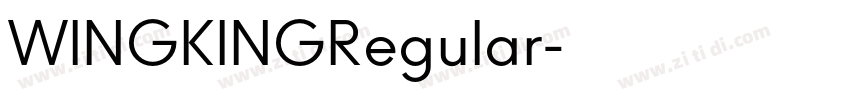 WINGKINGRegular字体转换