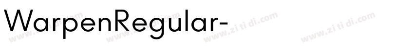 WarpenRegular字体转换