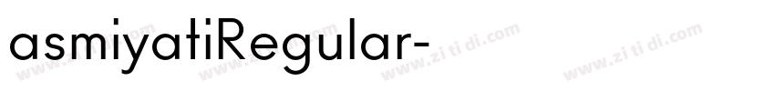 asmiyatiRegular字体转换