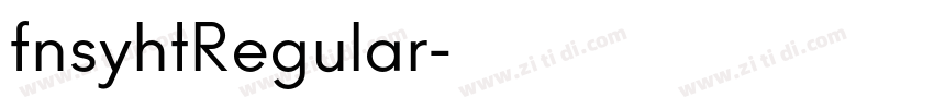 fnsyhtRegular字体转换