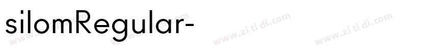 silomRegular字体转换