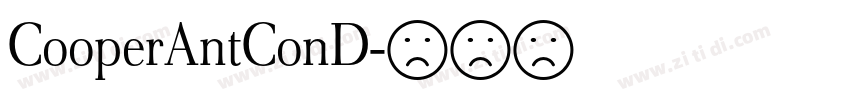 CooperAntConD字体转换