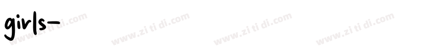 girls字体转换