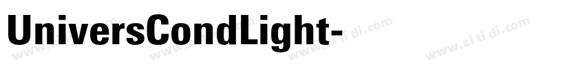 UniversCondLight字体转换