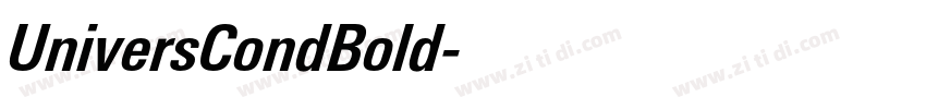 UniversCondBold字体转换