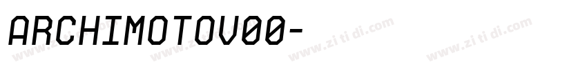 ArchimotoV00字体转换
