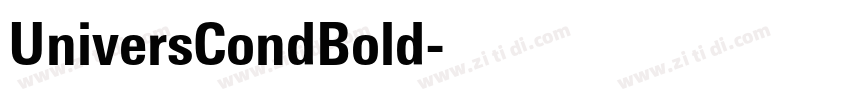 UniversCondBold字体转换