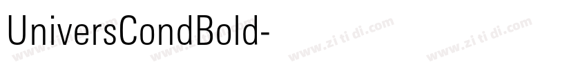 UniversCondBold字体转换