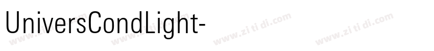 UniversCondLight字体转换