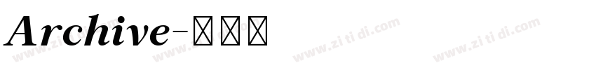 Archive字体转换