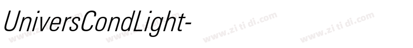 UniversCondLight字体转换