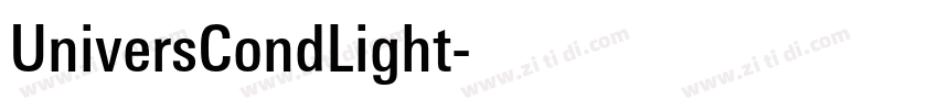 UniversCondLight字体转换
