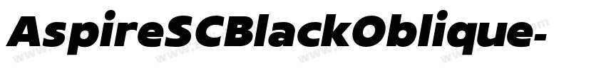 AspireSCBlackOblique字体转换