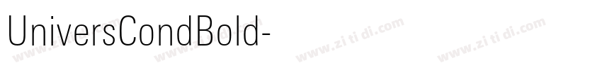 UniversCondBold字体转换