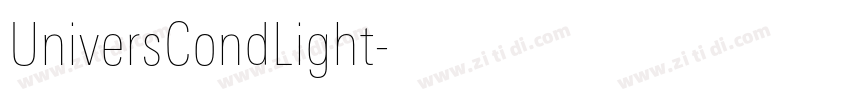UniversCondLight字体转换