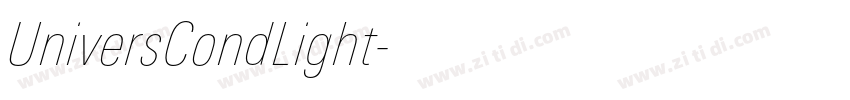UniversCondLight字体转换