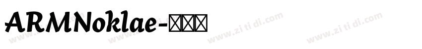 ARMNoklae字体转换