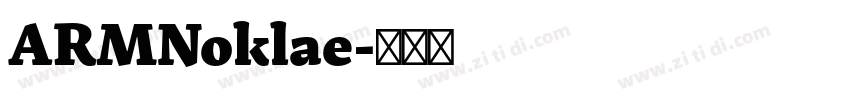 ARMNoklae字体转换