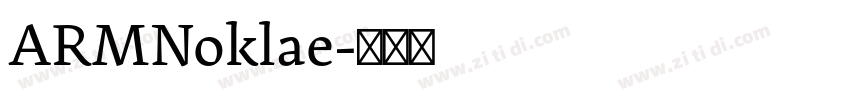 ARMNoklae字体转换