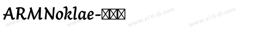 ARMNoklae字体转换