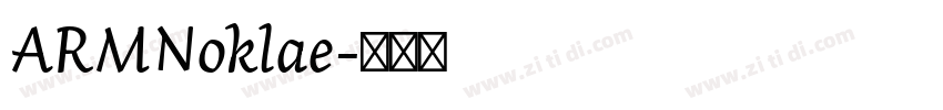 ARMNoklae字体转换