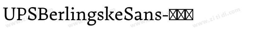 UPSBerlingskeSans字体转换