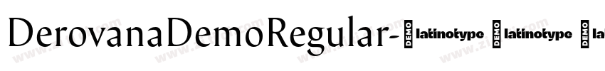 DerovanaDemoRegular字体转换