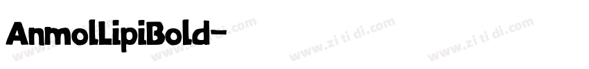 AnmolLipiBold字体转换