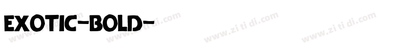 EXOTIC-BOLD字体转换