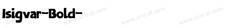 Isigvar-Bold字体转换