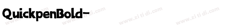 QuickpenBold字体转换