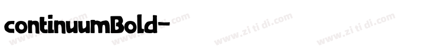 continuumBold字体转换
