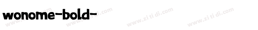 wonome-bold字体转换