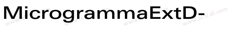 MicrogrammaExtD字体转换