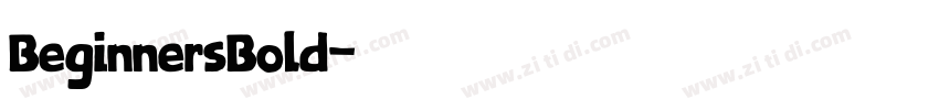 BeginnersBold字体转换