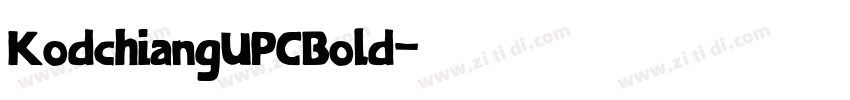 KodchiangUPCBold字体转换