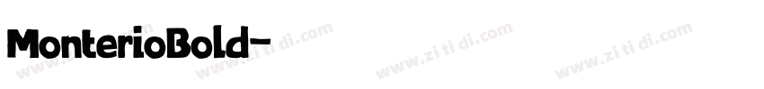 MonterioBold字体转换