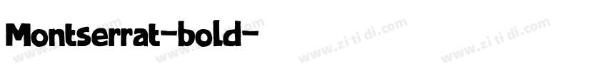 Montserrat-bold字体转换