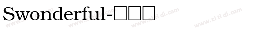 Swonderful字体转换