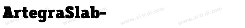 ArtegraSlab字体转换