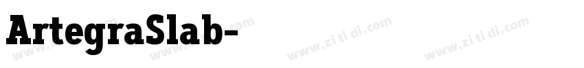 ArtegraSlab字体转换