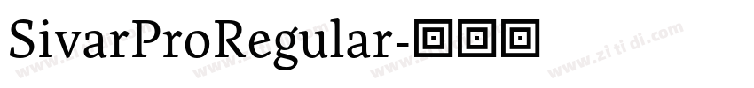 SivarProRegular字体转换