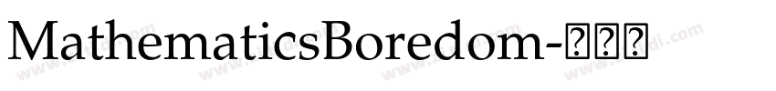 MathematicsBoredom字体转换