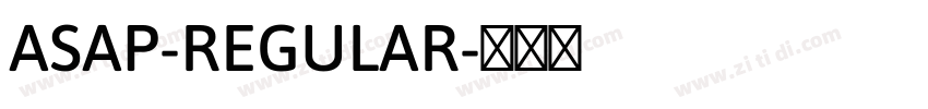 ASAP-REGULAR字体转换