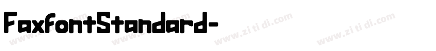 FaxfontStandard字体转换
