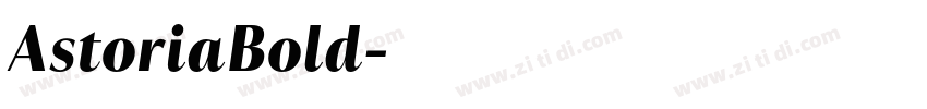AstoriaBold字体转换