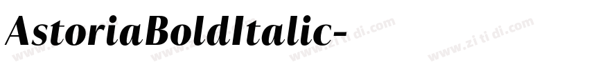 AstoriaBoldItalic字体转换