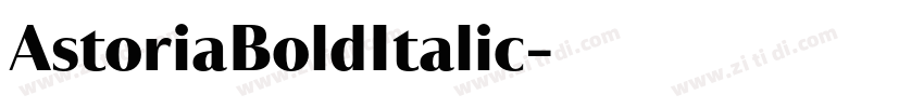 AstoriaBoldItalic字体转换